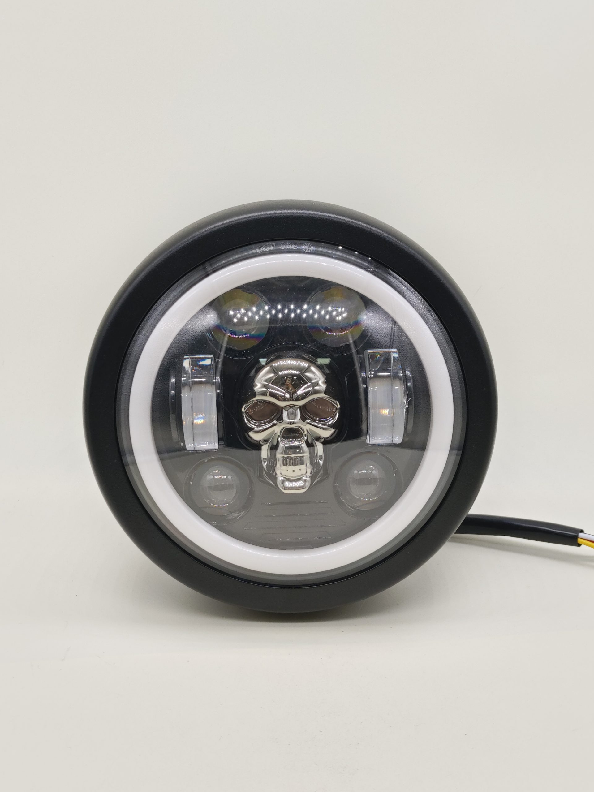 5.75 inch headlight assembly - skull head