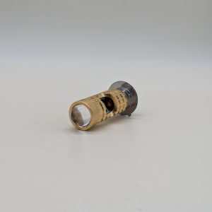 Small steel cannon with colored lights